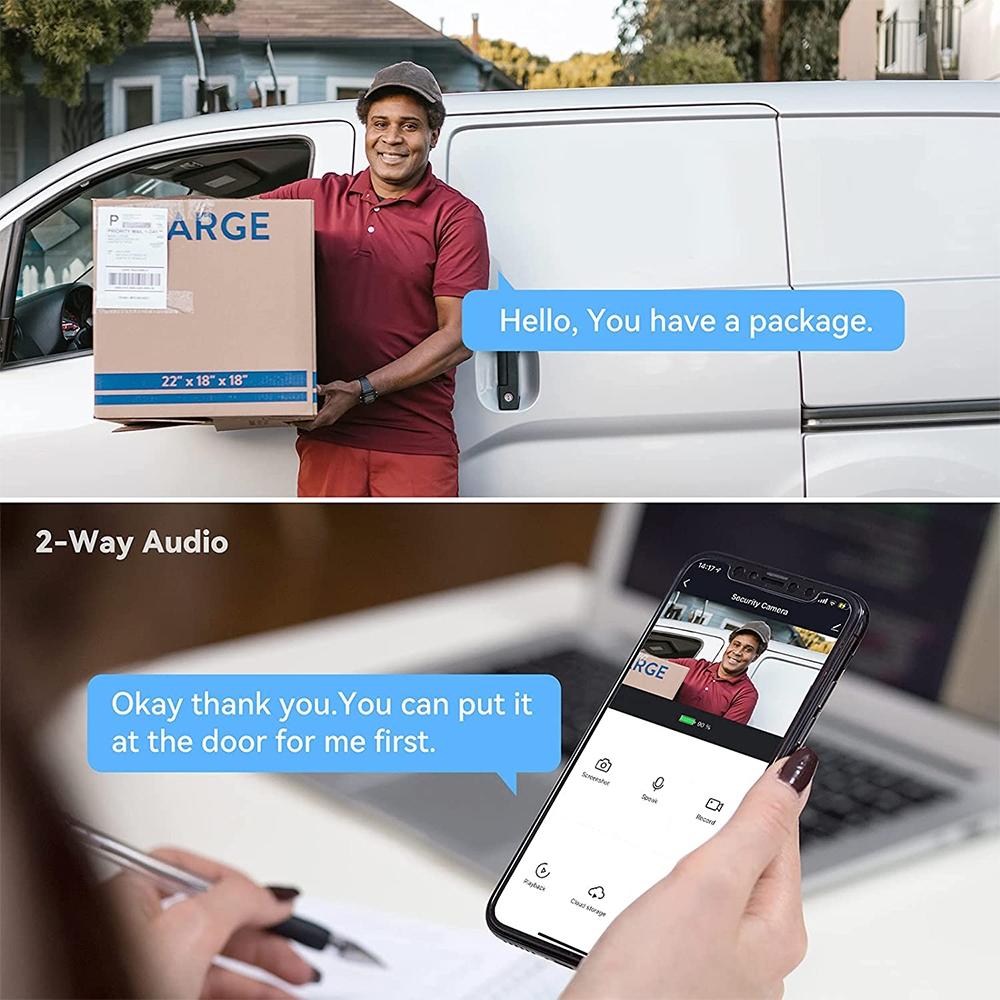 NNEDSZ 4.3 Inch Colour Screen Graffiti Hidden 1080P Wifi Smart Cat Eye Video Doorbell - Black