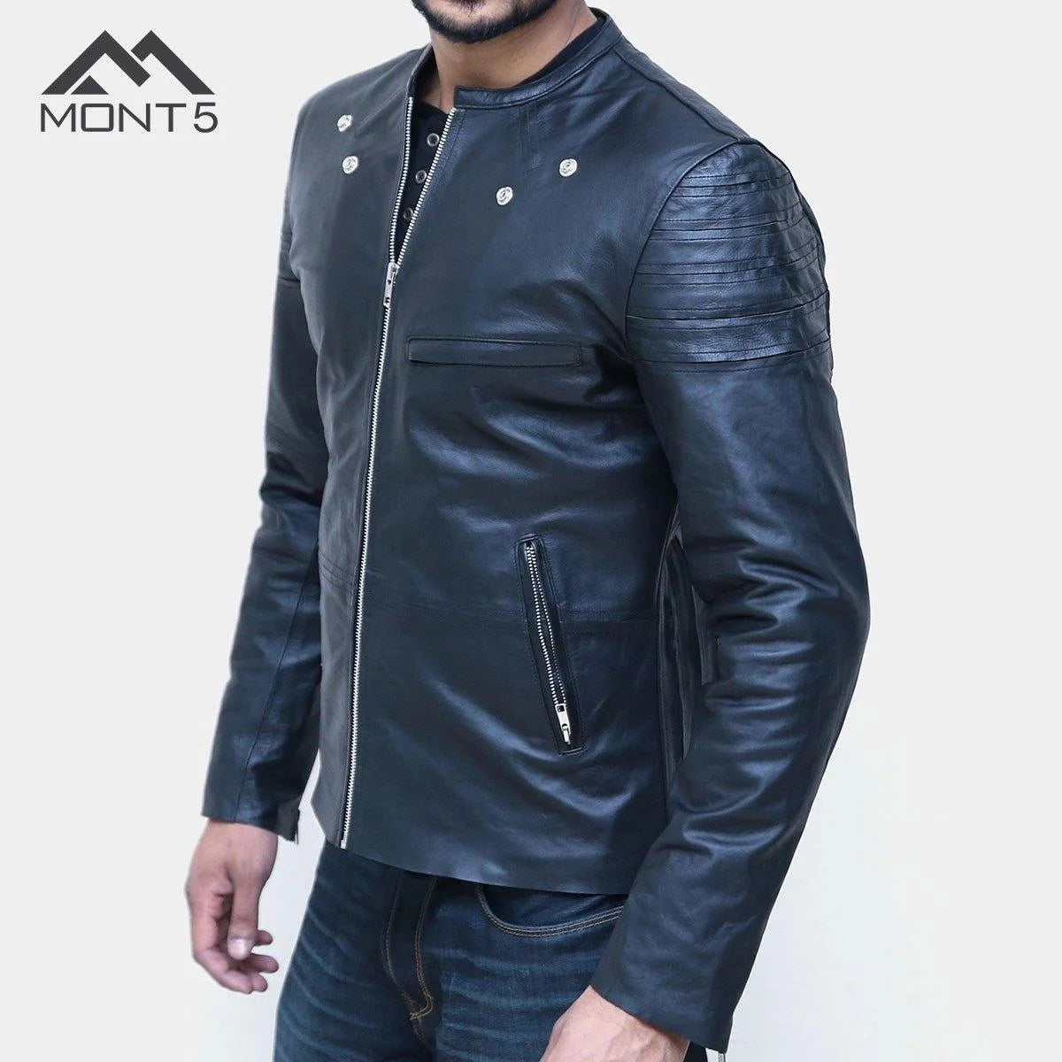 MONT5  Karakoram Perfect Fit Men Leather Jacket