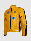 Yellow Motorcycle Leather Jacket